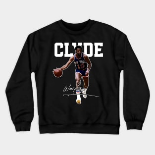 Walt Frazier The Clyde Basketball Legend Signature Vintage Retro 80s 90s Bootleg Rap Style Crewneck Sweatshirt